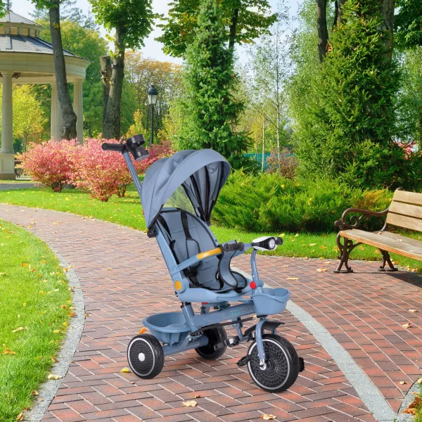 Dětská tříkolka - kočárek Ecotoys HEAVEN 2v1 modrá