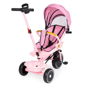Dětská tříkolka - kočárek Ecotoys HEAVEN 2v1 růžová