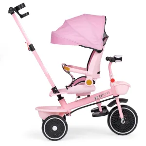 Dětská tříkolka - kočárek Ecotoys HEAVEN 2v1 růžová