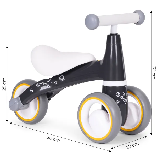 Dětské odrážedlo ECOTOYS COSMIC černé