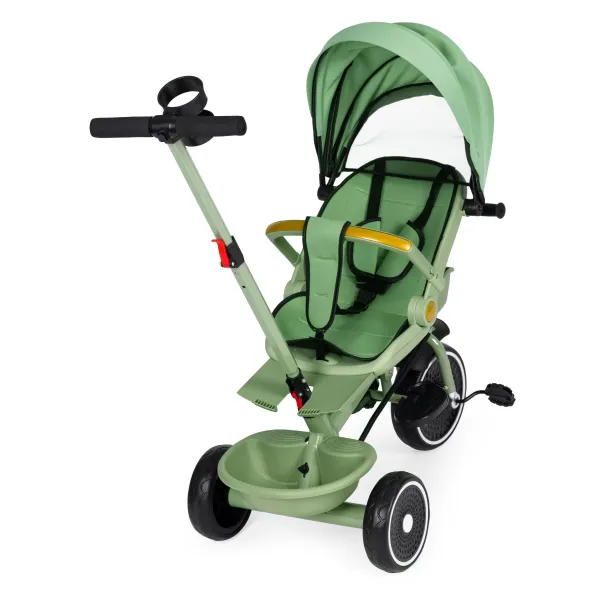 Dětská tříkolka - kočárek Ecotoys HEAVEN 2v1 zelená