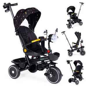 Dětská tříkolka - kočárek Ecotoys HEAVEN 3v1 černá
