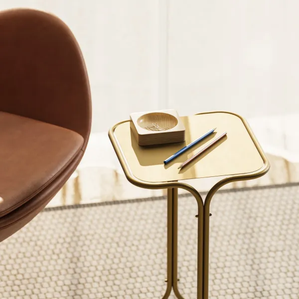 Kalune Design Odkládací stolek Shb-001-B zlatý