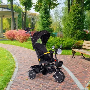 Dětská tříkolka - kočárek Ecotoys HEAVEN 3v1 černá
