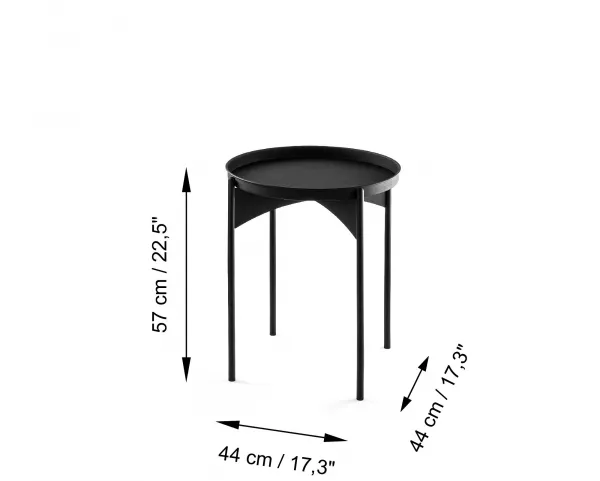 Kalune Design Odkládací stolek Shb-002-A černý