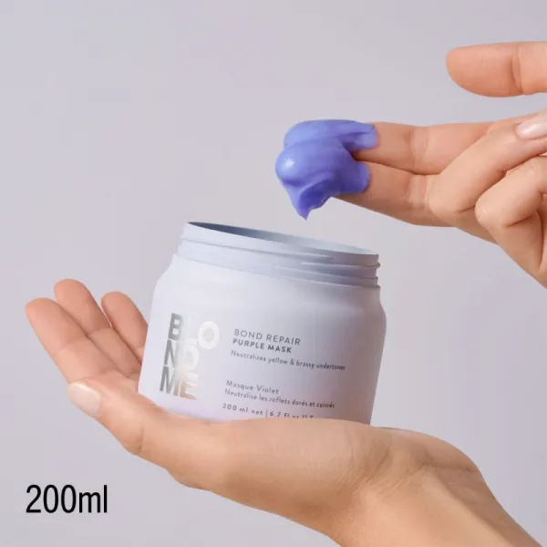 Schwarzkopf Professional Blondme Bond Repair Purple Mask maska na vlasy neutralizujúci žlté tóny 200 ml
