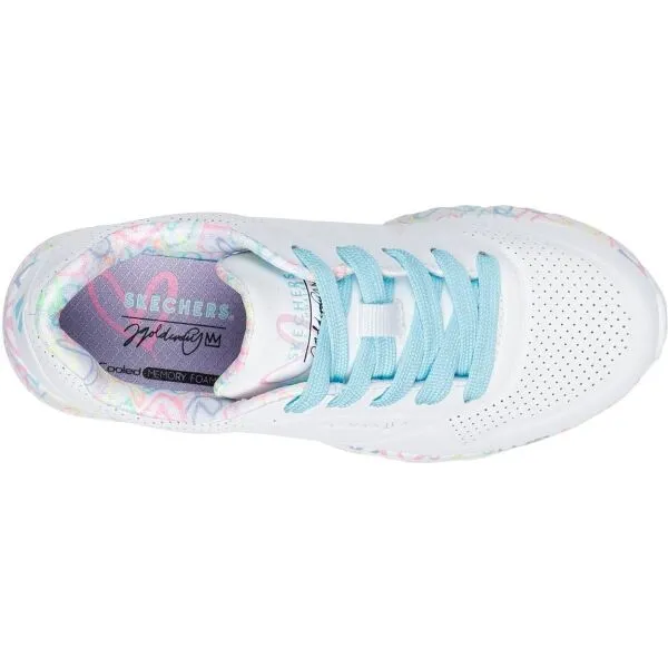 Skechers UNO LITE - LOVELY LUV Detská voľnočasová obuv, biela, veľkosť