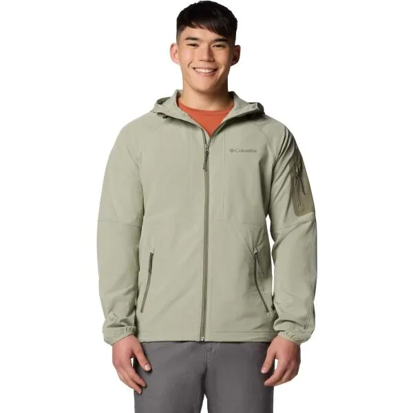 Columbia TALL HEIGHTS HOODED SOFT Pánska softshellová bunda, svetlo zelená, veľkosť