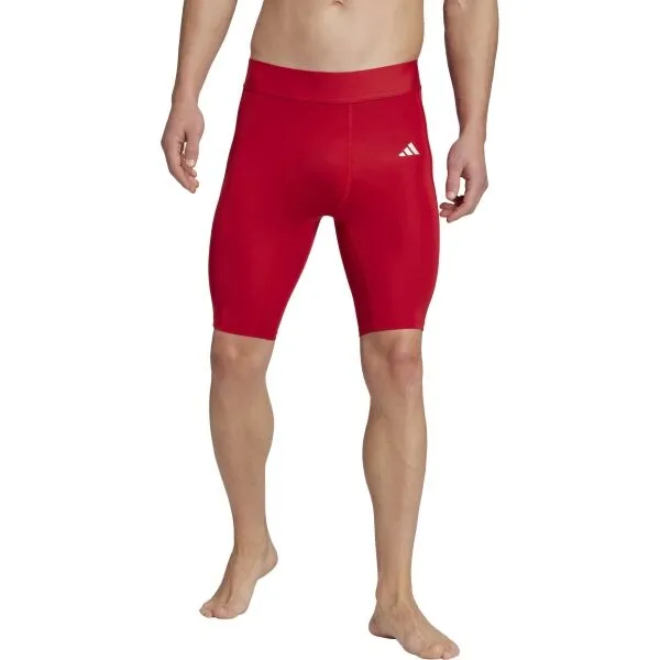 adidas TF SHO TIGHT Pánske spodné šortky, červená, veľkosť XXS