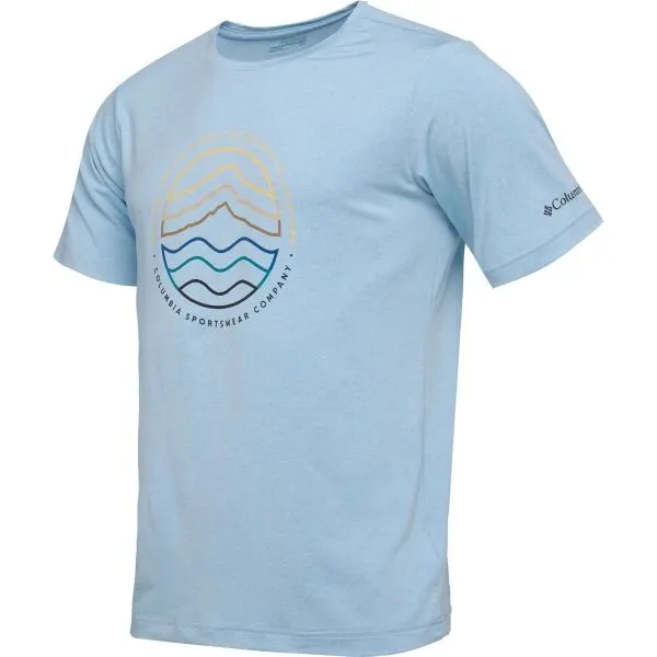 Columbia KWICK HIKE GRAPHIC SS TEE Pánske tričko, svetlomodrá, veľkosť
