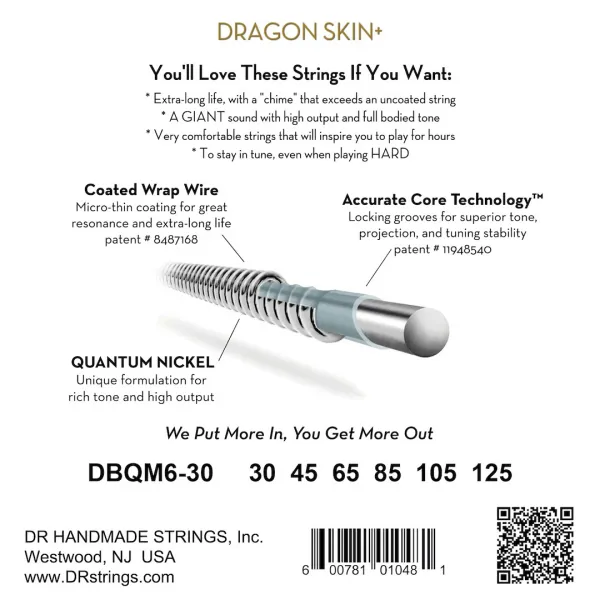 DR Strings Dragon Skin+ DBQM6-30