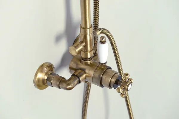 SAPHO - ANTEA sprchový stĺp s termostatickou batériou, bronz SET046