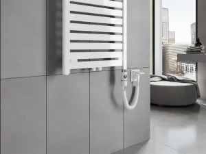 MEXEN/S - Urán radiátor + vykurovacia tyč 800 x 600 mm, 600 W, biela W105-0800-600-2600-20