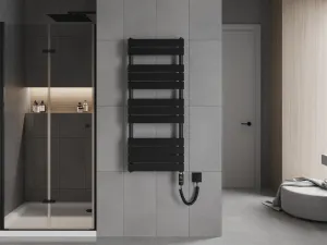 MEXEN/S - Ceres radiátor + vykurovacia tyč 1200 x 500 mm, 600 W, čierna W111-1200-500-2600-70