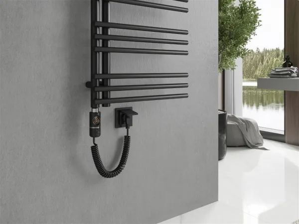 MEXEN/S - Neptún radiátor + vykurovacia tyč 1400 x 500 mm, 600 W, čierna W101-1400-500-2600-70