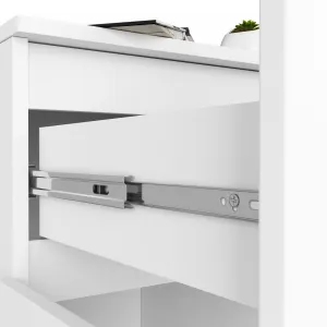Ak furniture Písací stôl PIKSEL 90 cm biely pravý