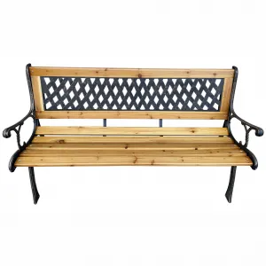 Ak furniture Zahradní lavička MIRT béžová/jedlové dřevo