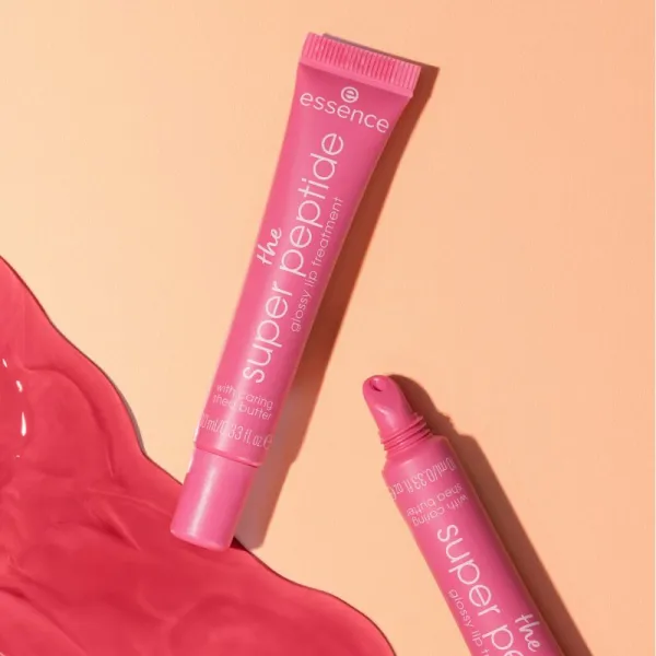essence the super peptide glossy lip treatment balzam na pery odtieň 02 Pinkified! 10 ml