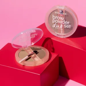 essence Brow Powder Duo sada na obočie odtieň 01 Light 1.8 g