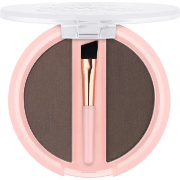essence Brow Powder Duo sada na obočie odtieň 03 Dark 1.8 g