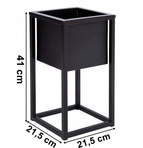 TZB Kvetináč na stojane CONCOVE 40 cm čierny