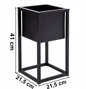 TZB Kvetináč na stojane CONCOVE 40 cm čierny
