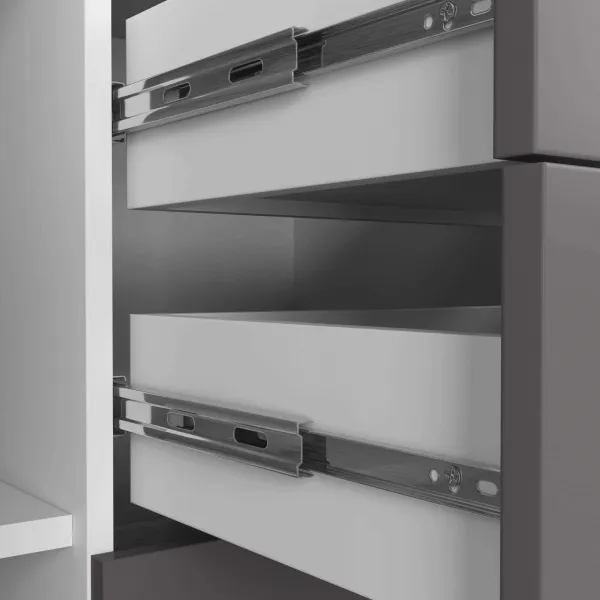 Ak furniture Komoda TORVI K 110 cm matná bílá/matná grafitově šedá