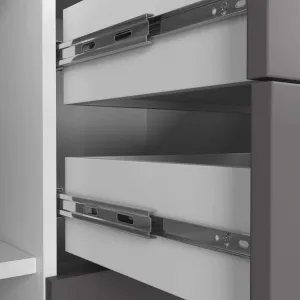 Ak furniture Komoda TORVI K 110 cm matná bílá/matná grafitově šedá