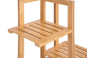TZB Bambusový květinový stojan HERVEL hnědý