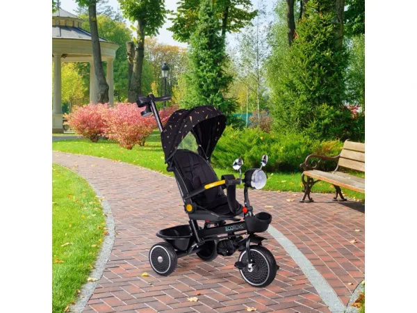 Dětská tříkolka - kočárek Ecotoys HEAVEN 3v1 černá