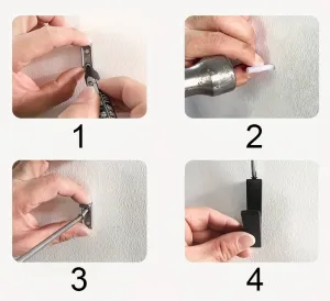 TZB Sada 3 ks hliníkových háčků HARRY černá