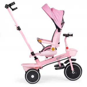 Dětská tříkolka - kočárek Ecotoys HEAVEN 2v1 růžová