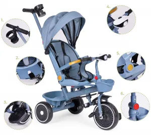 Dětská tříkolka - kočárek Ecotoys HEAVEN 2v1 modrá
