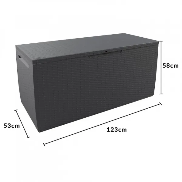 Záhradný úložný box D6977 antracit Dekorhome