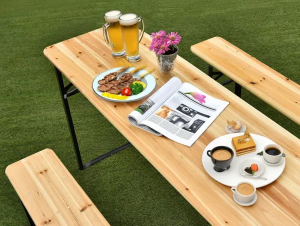 TZB Sada zahradního nábytku LAGER z masivu hnědá