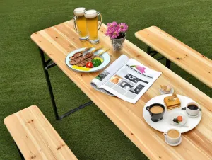 TZB Sada zahradního nábytku LAGER z masivu hnědá