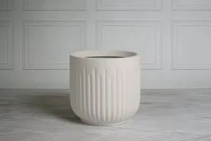 Pottery Pots Kvetináč Arcus, hodvábne biela, viac veľkostí - Potterypots Velikost: M - ⌀ 48, v. 44 cm