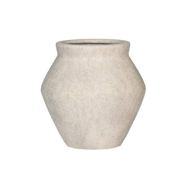 Kvetináč Fleuri, béžový travertín, viac veľkostí - Pottery Pots Velikost: S - ⌀ 46, v. 46 cm