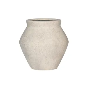 Kvetináč Fleuri, béžový travertín, viac veľkostí - Pottery Pots Velikost: S - ⌀ 46, v. 46 cm