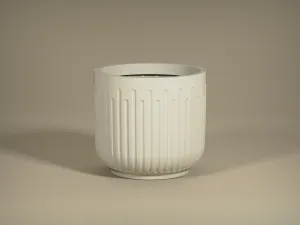 Pottery Pots Kvetináč Arcus, hodvábne biela, viac veľkostí - Potterypots Velikost: M - ⌀ 48, v. 44 cm