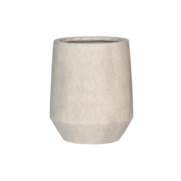 Kvetináč Harith High, béžový travertín, viac veľkostí - Pottery Pots Velikost: S - ⌀ 43,5, v. 61 cm