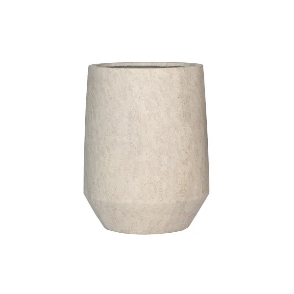 Kvetináč Harith High, béžový travertín, viac veľkostí - Pottery Pots Velikost: S - ⌀ 43,5, v. 61 cm