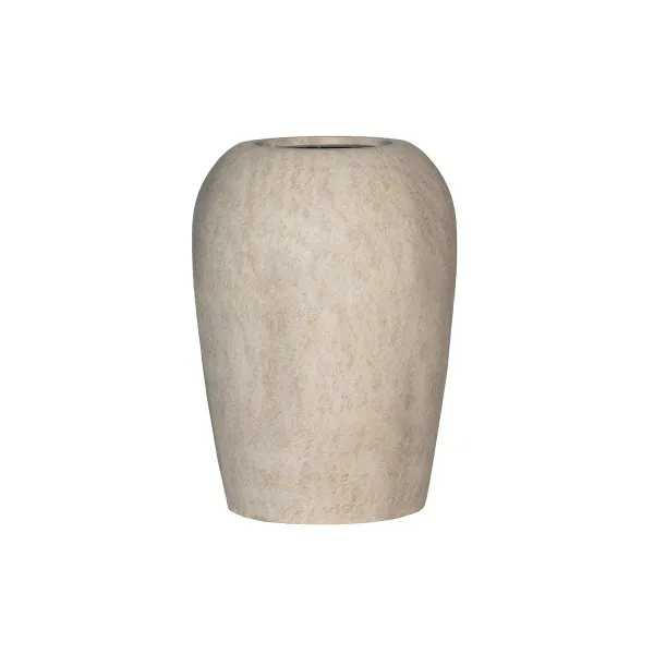 Kvetináč Lena, béžový travertín, viac veľkostí - Pottery Pots Velikost: M - ⌀ 53, v. 68 cm