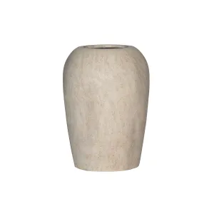 Kvetináč Lena, béžový travertín, viac veľkostí - Pottery Pots Velikost: M - ⌀ 53, v. 68 cm