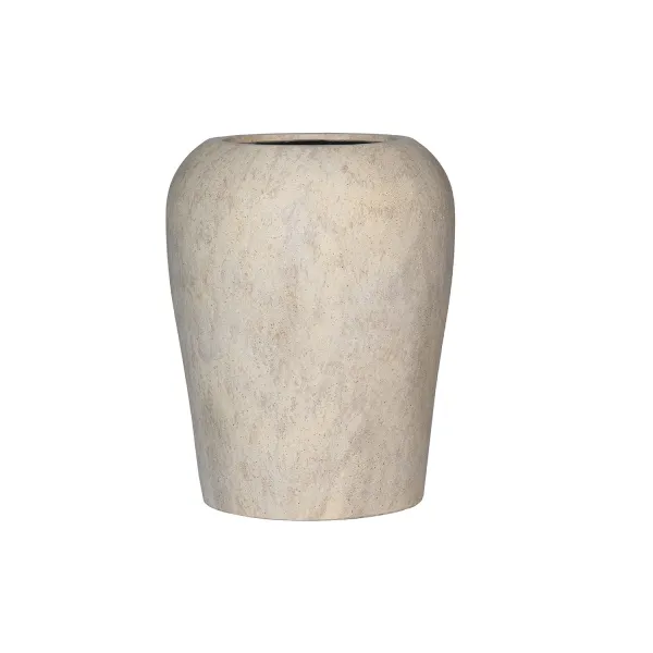 Kvetináč Lena, béžový travertín, viac veľkostí - Pottery Pots Velikost: S - ⌀ 40, v. 48 cm