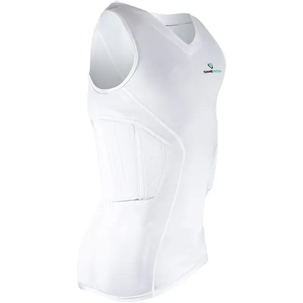 GAMEPATCH PADDED SHIRT PRO Kompresné unisex tričko, biela, veľkosť