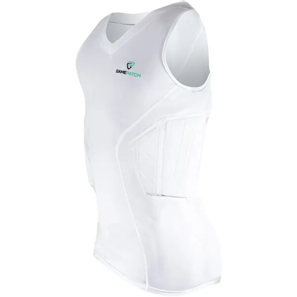 GAMEPATCH PADDED SHIRT PRO Kompresné unisex tričko, biela, veľkosť