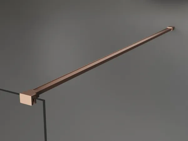 MEXEN/S - Kioto Sprchová zástena WALK-IN 95 x 200, transparent 8 mm, meď kartáčovaná 800-095-101-65-00