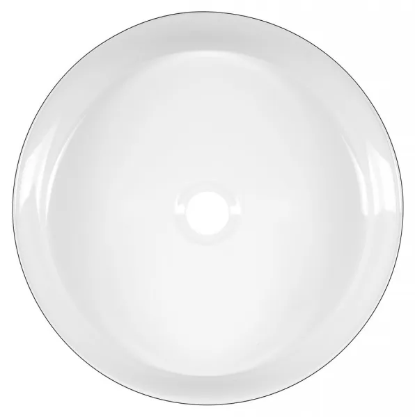 SAPHO - FIASTRA keramické umývadlo na dosku, priemer 40cm, čierna mat FT801B
