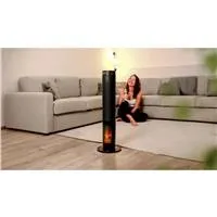 EVOLVEO Salente HotTower, teplovzdušný sloupový ventilátor, černý